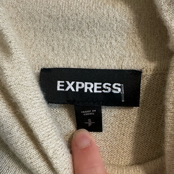 Express gold shimmer turtleneck - Picture 3 of 4